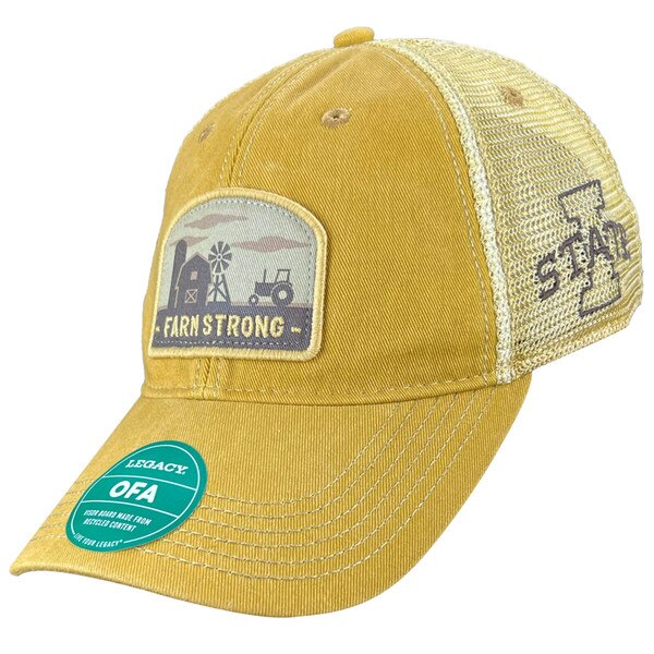Legacy Farm Strong Vintage Gold Unstructured Trucker Hat